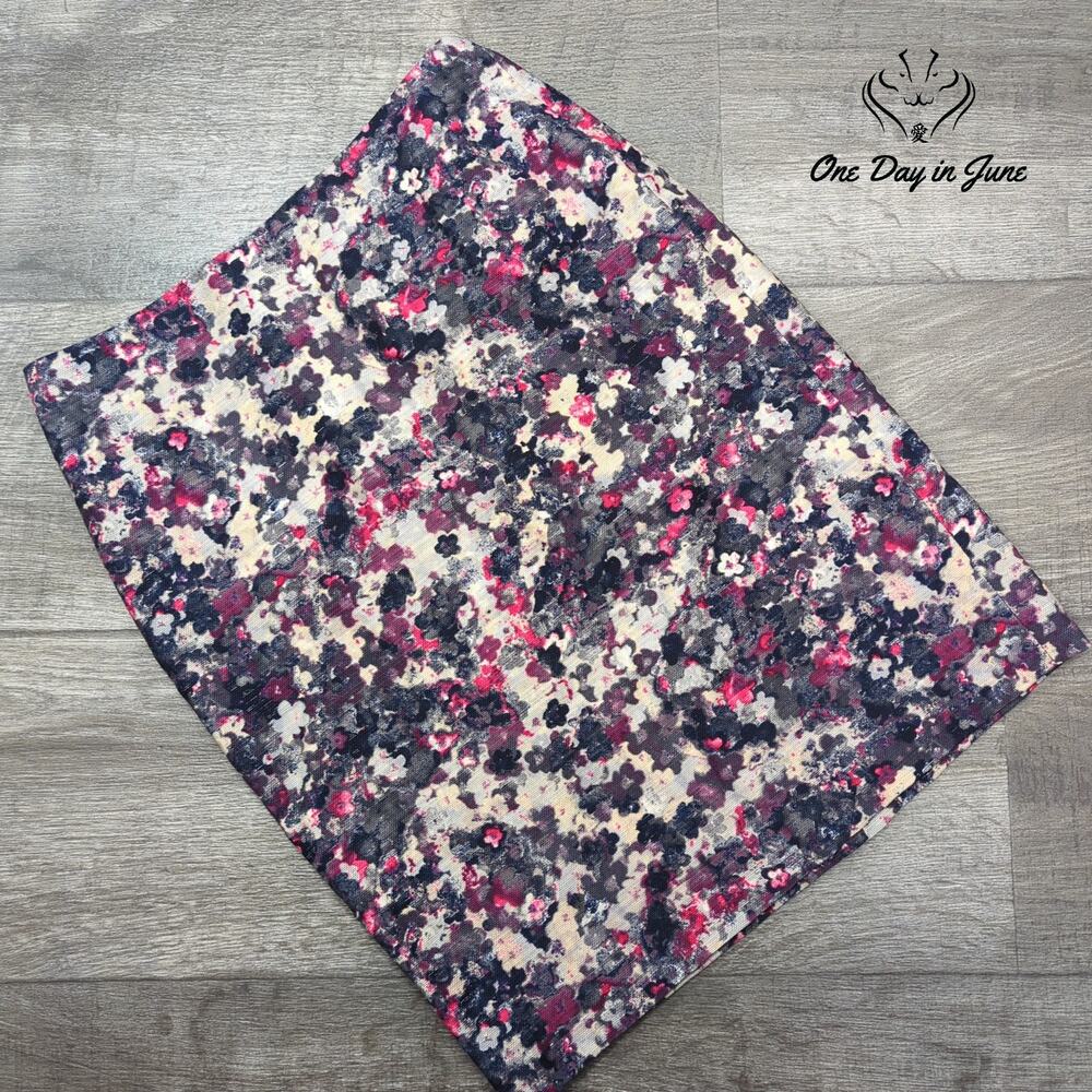 Talbots Petite Floral Lined Pencil Skirt Size 0P